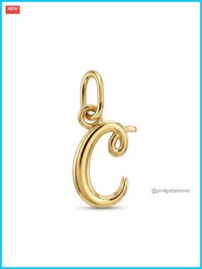 10K Solid Gold Letter Pendant Necklace Initial Charm Handcrafted
